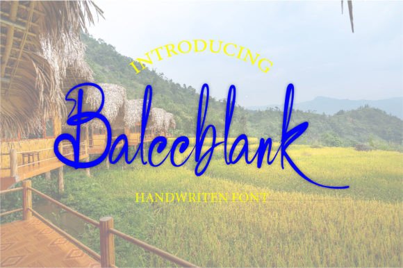 Baleeblank: A Modern Script Font for Digital Branding