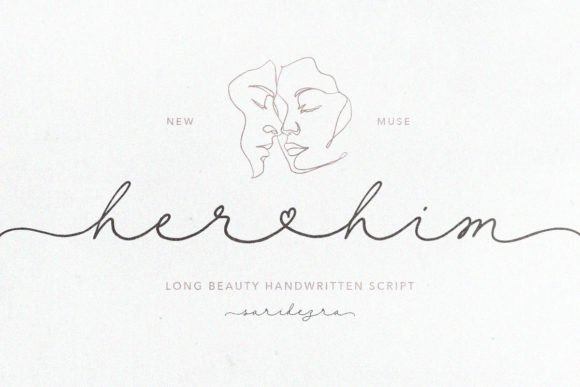 Her Him: A Handmade Script Font That Feels Like a Thoughtful Signature