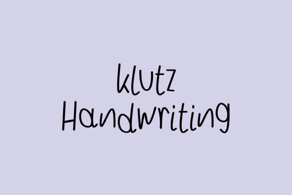 Klutz: A Friendly Handwritten Font for Digital Branding