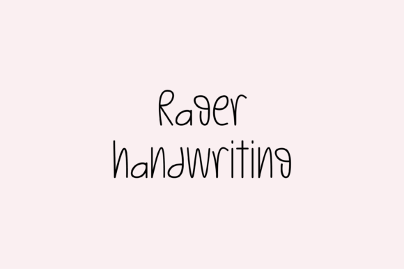 Rager: A Handwritten Font That Makes Your Campaign Feel Human