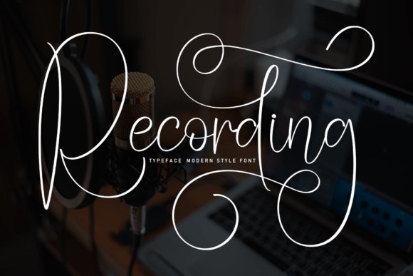 Recording Font: Elegant Script for Handmade Labels & Invitations