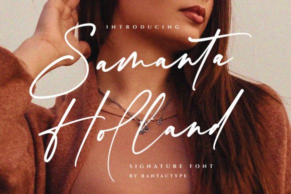 Samanta Holland: A Premium Script Font for Handmade Labels & Printables